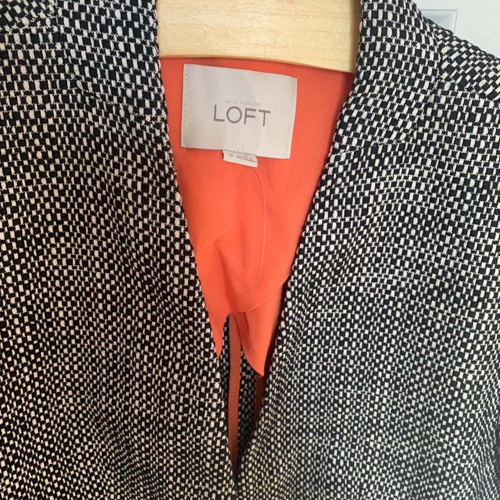 NWOT Loft Tweed Open front jacket - Picture 3 of 6